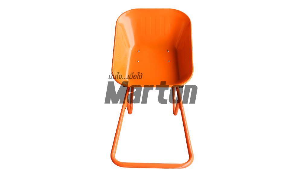 MARTON  รถเข็นปูน ล้อคู่ ยางตัน สีส้ม - ภาพที่ 3