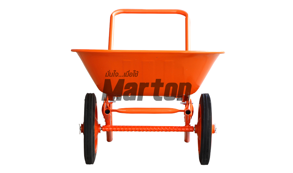 MARTON  รถเข็นปูน ล้อคู่ ยางตัน สีส้ม - ภาพที่ 4