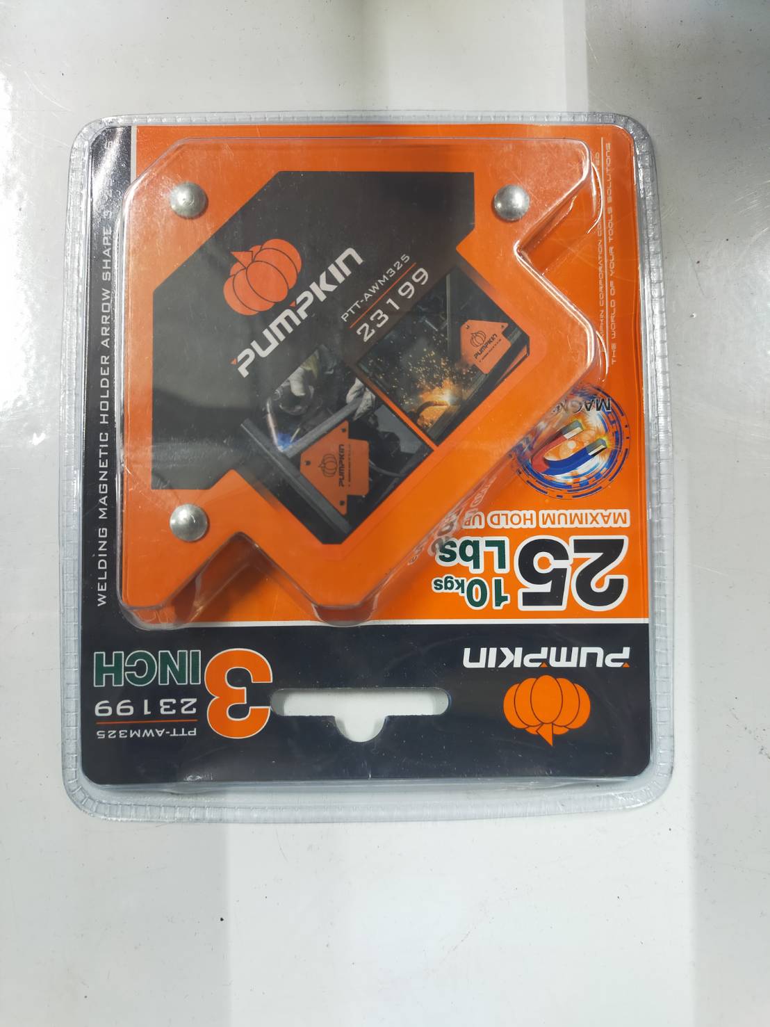แม่เหล็กจับฉากลูกศรงานเชื่อม 325 ปอนด์ PTT-AWM325 PUMPKIN