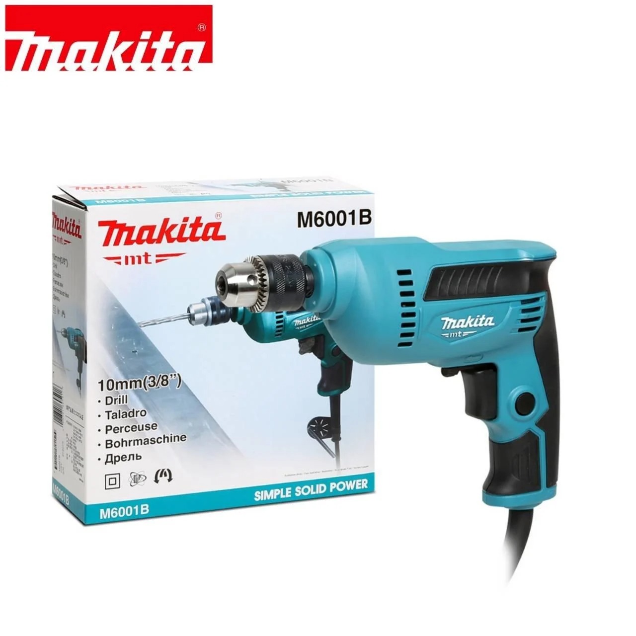 MAKITA สว่านปรับรอบซ้าย-ขวา M6001B 450W 3/8นิ้ว