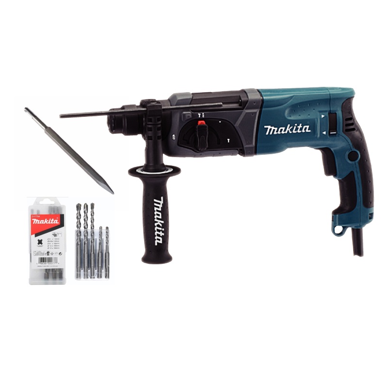 MAKITA สว่านโรตารี่ 3 ระบบ +หัวสว่าน+ดอก HR2470FX5 24mm.