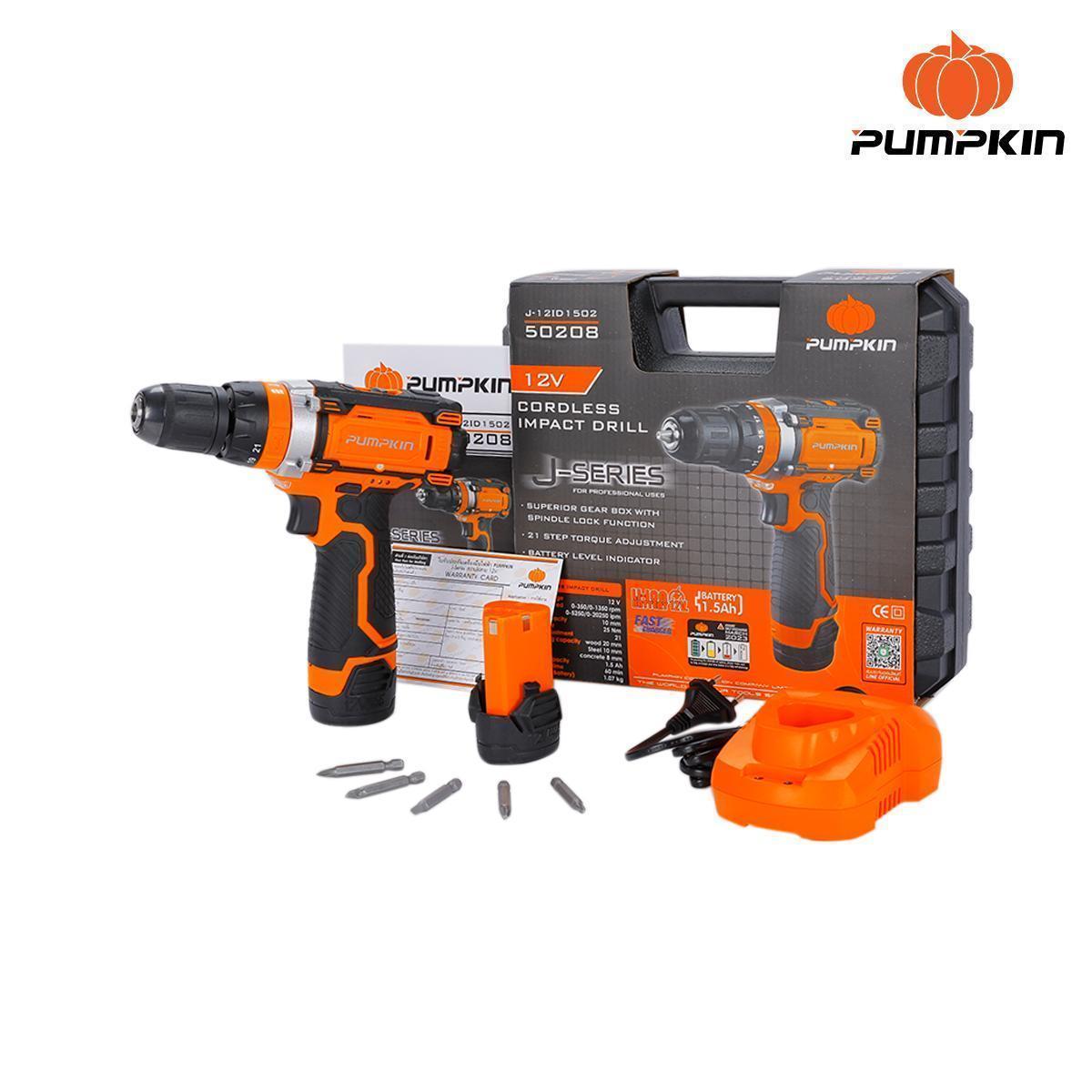 PUMPKIN สว่านกระแทกไร้สาย 12V J-Series J-12BID1504 ไร้แปรงถ่าน - ภาพที่ 4
