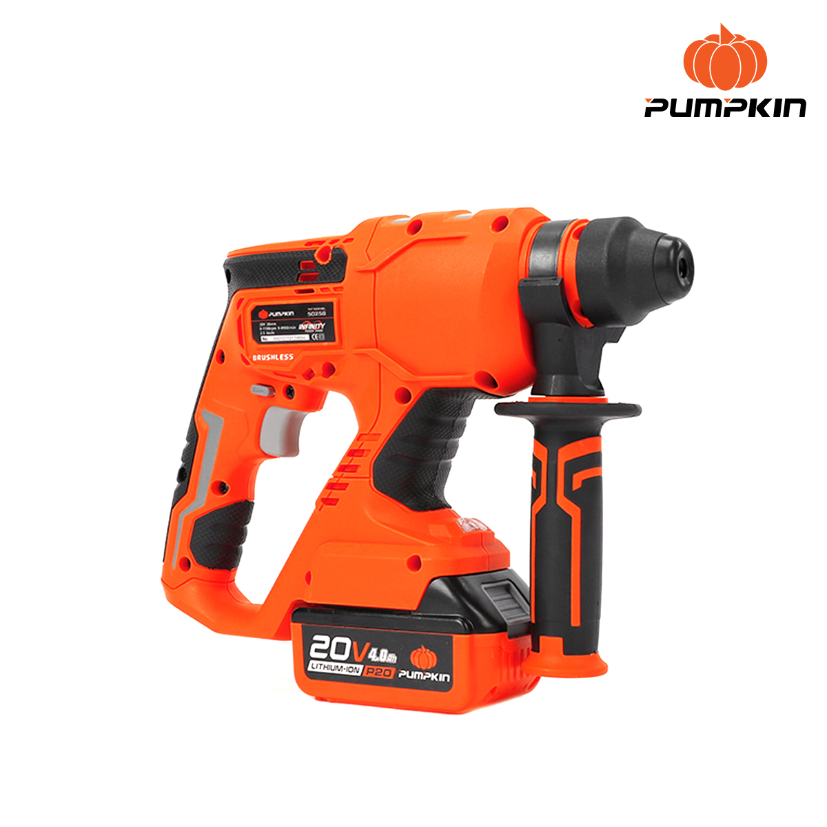 PUMPKIN สว่านโรตารี่ไร้สาย ไร้แปรงถ่าน 26มม 3โหมด 20V 50258 Li-ion INF-26RHBL INFINITY POWER - ภาพที่ 3