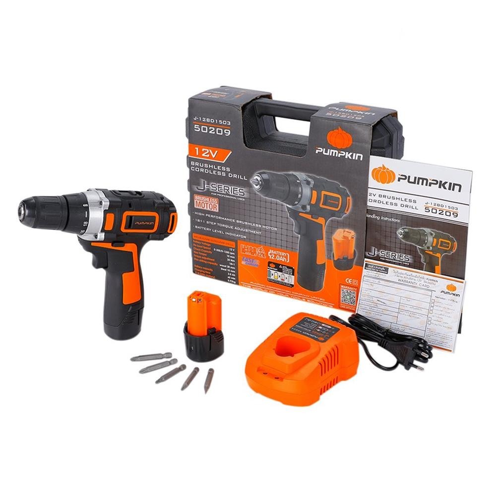 สว่านไร้สาย ไร้แปรงถ่าน 12V J-Series J-12BD1503 PUMPKIN - ภาพที่ 3