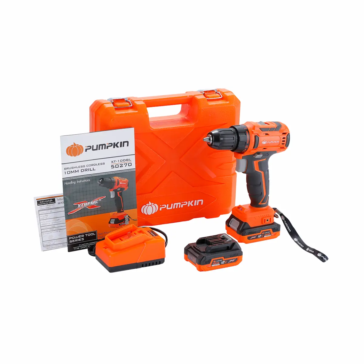 สว่านไร้สาย ไร้แปรงถ่าน 10 มม. 12V XTREME 50270 Li-ion XT-10DBL PUMPKIN - ภาพที่ 2