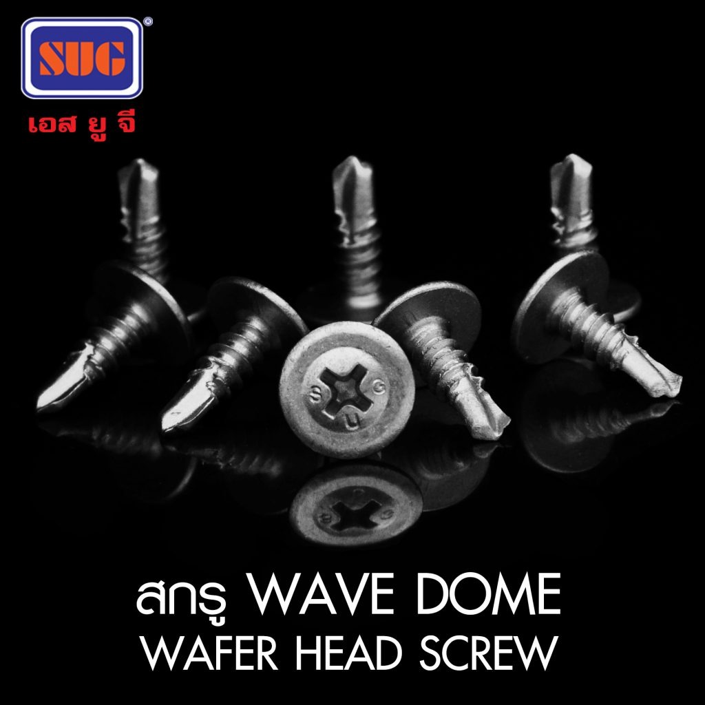 SUG สกรู WAVE-DOME RUSPERT เหล็ก กล่อง 1,000 #6-20*1/2นิ้ว - ภาพที่ 3