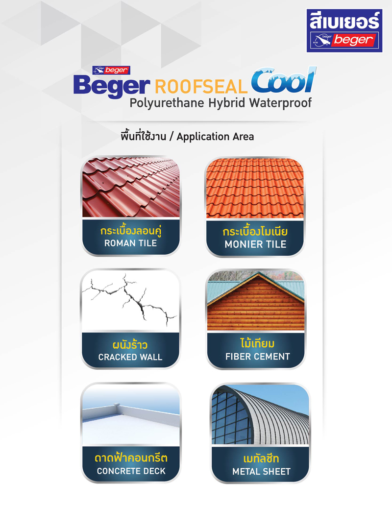 BEGER ROOFSEAL COOL #206 Green 4kg. - ภาพที่ 3