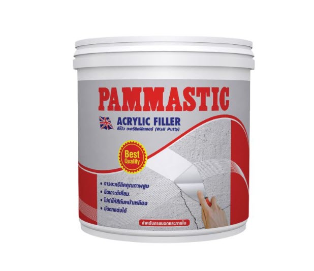 สีโป้ว อะคริลิค ฟิลเลอร์ ปามมาสติก #AF000 (1/4กล.) PAMMATIC แบรนด์ PAMASTIC - ฮาร์ดแวร์ ราคา 140 บาท