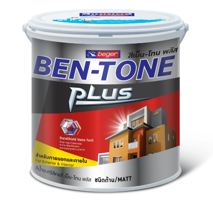 สีน้ำอะคริลิค ภายนอก เบ็น-โทน พลัส E-374 (5กล.) สี Sky White BEGER