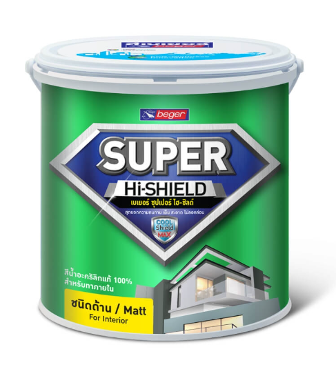 สีน้ำ ภายนอก Super Hi-Shield Ceiling C-800 (5กล.) สี Pearl White BEGER