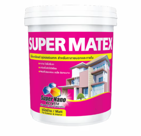 สีน้ำ ภายนอก SUPER MATEX #SM951 (ถัง) สีควันบุหรี่ TOA