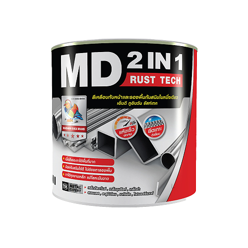 TOA MD สีน้ำมันเคลือบ 2IN1 รัสท์เทค เงา MG000 ไบร์ทซิลเวอร์ กล. แบรนด์ TOA Paint - ฮาร์ดแวร์ ราคา 590 บาท