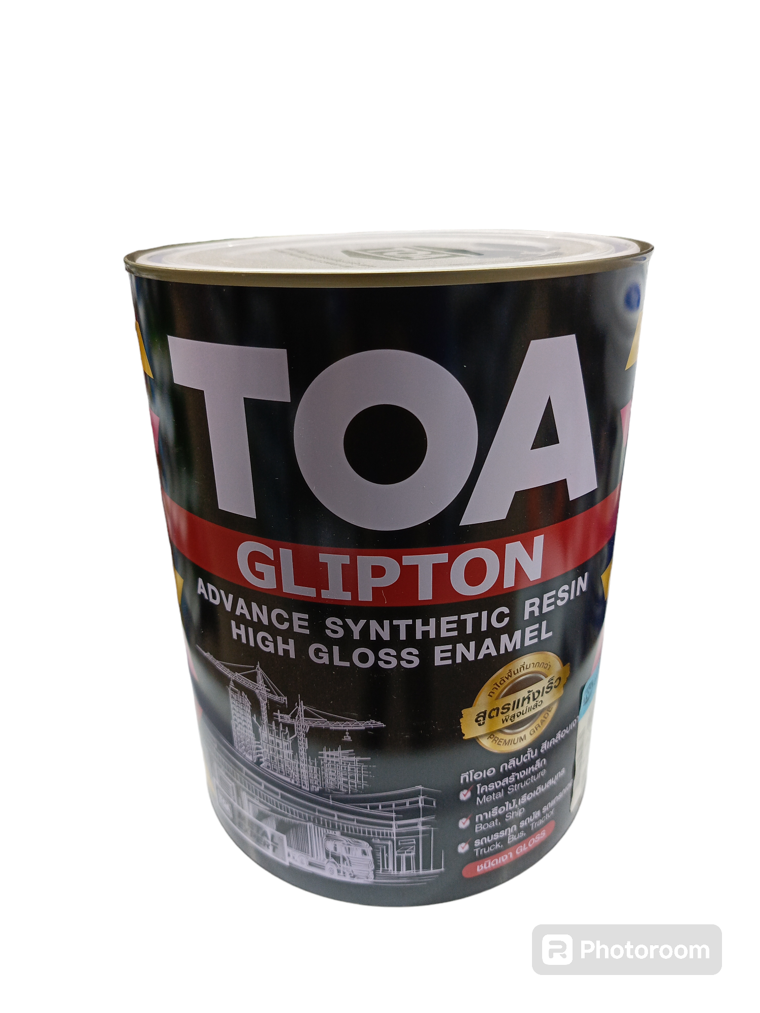 TOA สีน้ำมันเคลือบเงา GLIPTON (สีแดง) กล. แบรนด์ TOA Paint - ฮาร์ดแวร์ ราคา 530 บาท