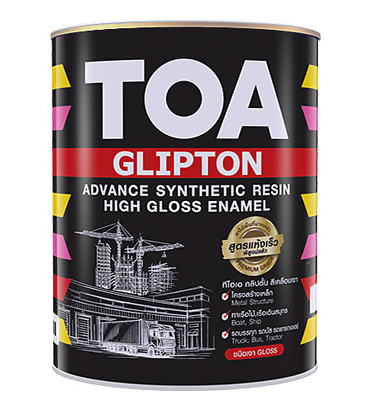 สีน้ำมันเคลือบเงา GLIPTON (1กล.) สีเหลือง TOA