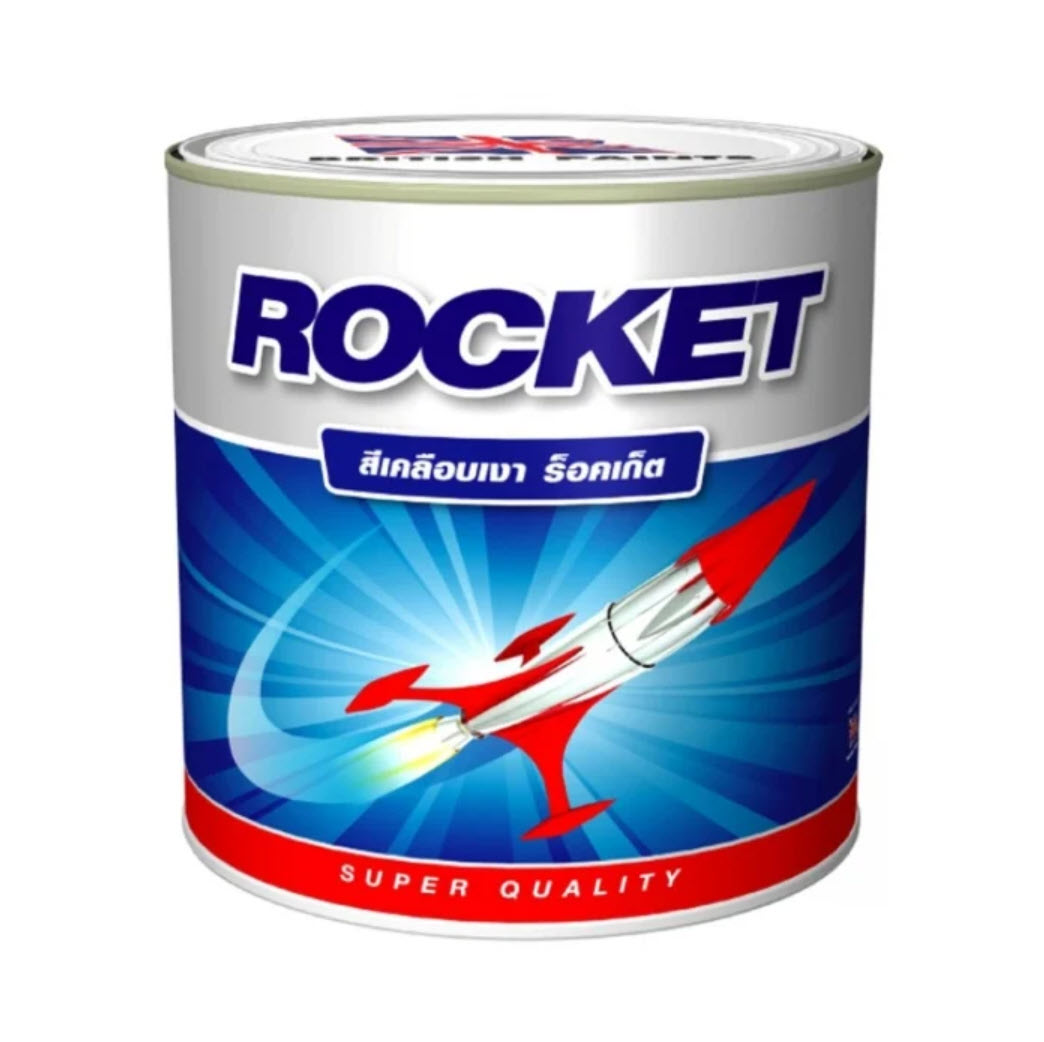 สีเคลือบเงา RE100 สีขาว 1กล. PAMMASTIC ROCKET