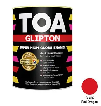 สีน้ำมันเคลือบเงา GLIPTON G255 (1กล.) สีแดง TOA