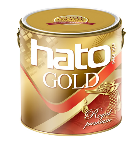 สีทองอะครีลิค เอมเพอเรอร์ สูตรนํ้า #BJ8008 (1/4กล.) HATO