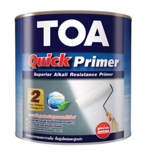 สีรองพื้นปูนชื้นสำหรับฉาบใหม่ Quick Primer #1000 (ถัง) TOA
