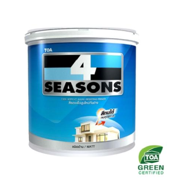 สีรองพื้นปูนใหม่กันด่าง 4 SEASONS #A1111 (5กล.) TOA