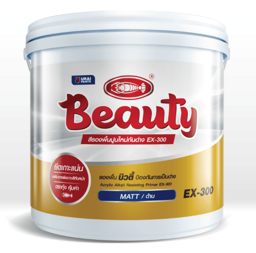 สีรองพื้นปูนใหม่กันด่าง (18ลิตร) BEAUTY URAI