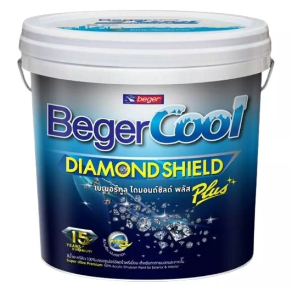 สีน้ำภายนอก กึ่งเงา COOL ไดมอนด์ซิลด์ พลัส เบส B (2.5กล.) BEGER