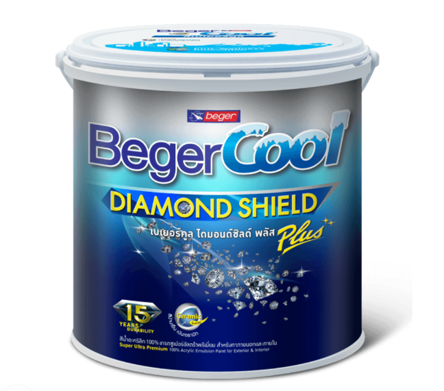 สีน้ำภายนอก กึ่งเงา COOL ไดมอนด์ซิลด์ พลัส เบส D (2.5กล.) BEGER