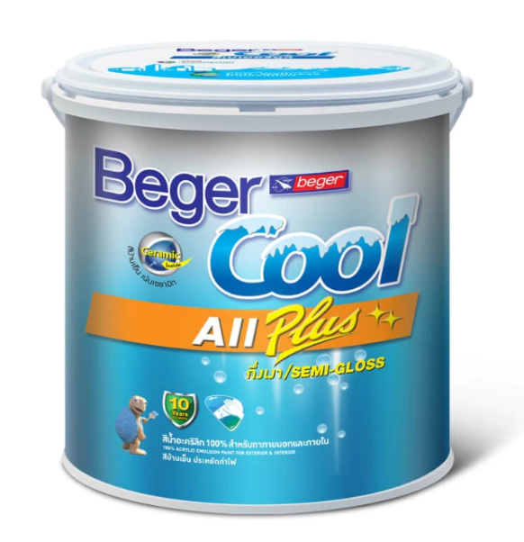 สีน้ำอะคริลิก กึ่งเงา COOL ออลพลัส เบส A (2.5กล.) BEGER