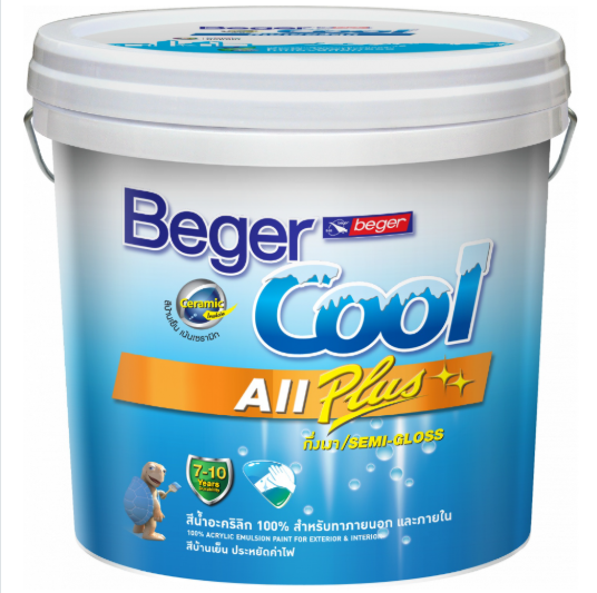สีน้ำอะคริลิก กึ่งเงา COOL ออลพลัส เบส D (2.5กล.) BEGER
