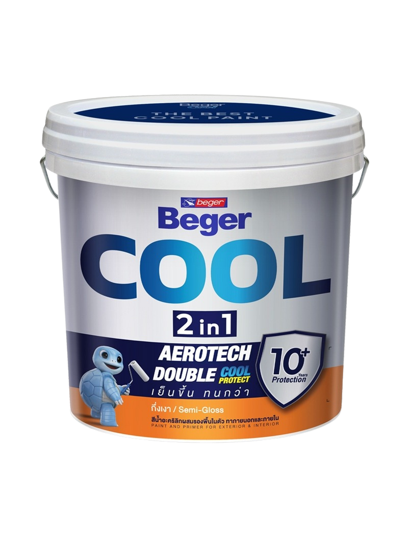 สีน้ำภายนอก กึ่งเงา COOL 2IN1 พลัส เบส A (2.5กล.) BEGER
