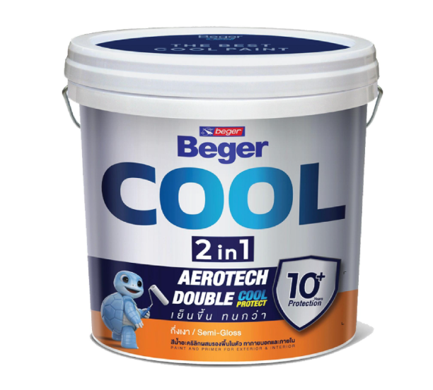 สีน้ำภายนอก กึ่งเงา COOL 2IN1 พลัส เบส C (2.5กล.) BEGER