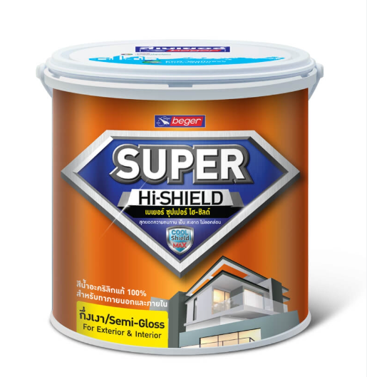 สีน้ำอะคริลิก Super Hi-Shield Semi-Gloss Base เบส D (5กล.) BEGER
