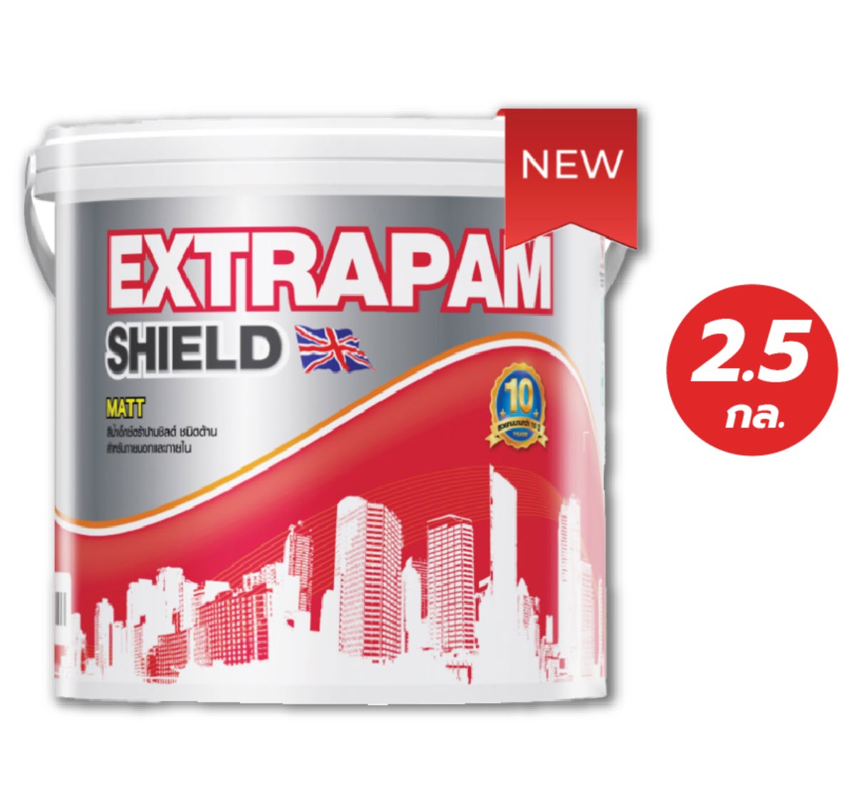 PAMMASTIC EXTRAPAM สีน้ำภายนอกด้าน เบส A 2.5กล.