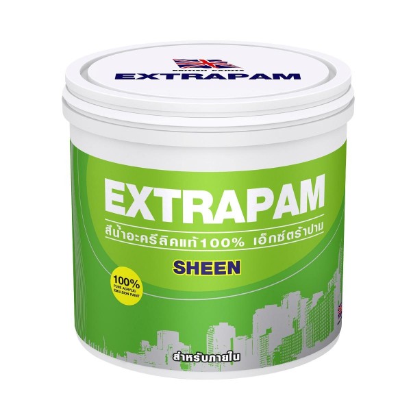 PAMMASTIC EXTRAPAM สีน้ำภายในด้าน เบส A 2.5กล. แบรนด์ Pamastic Paint - ฮาร์ดแวร์ ราคา 1,050 บาท