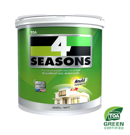 สีน้ำภายใน ด้าน 4 SEASONS เบส B (2.5กล.) TOA