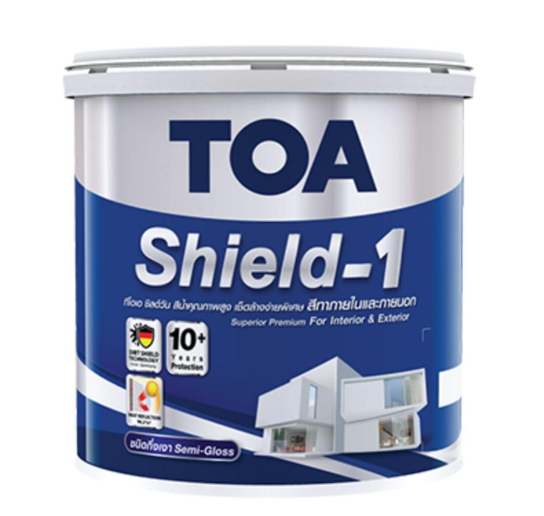 สีน้ำภายนอก กึ่งเงา SHIELD 1 NANO เบส C (2.5กล.) TOA