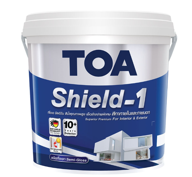 สีน้ำภายนอก กึ่งเงา SUPER SHIELD เบส C (1กล.) TOA