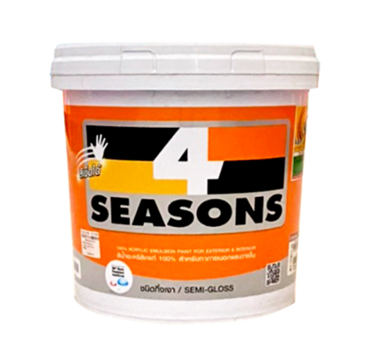 สีน้ำภายนอก กึ่งเงา 4 SEASONS เบส B (2.5กล.) TOA