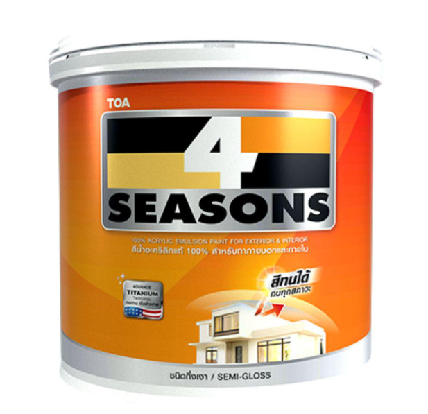 สีน้ำภายนอก กึ่งเงา 4 SEASONS เบส D (2.5กล.) TOA