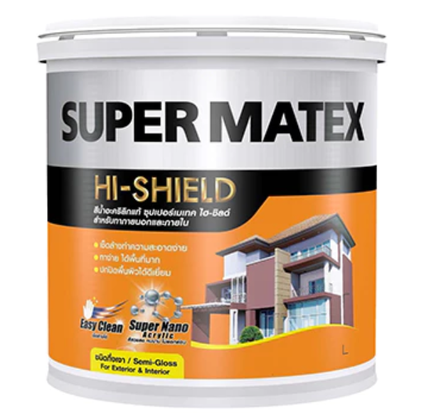 สีน้ำภายนอก กึ่งเงา SUPER MATEX เบส D (2.5กล.) TOA