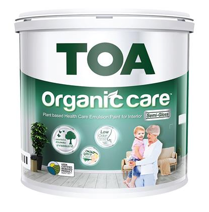 สีน้ำภายใน กึ่งเงา ออร์แกนิค แคร์ เบส B (1กล.) TOA