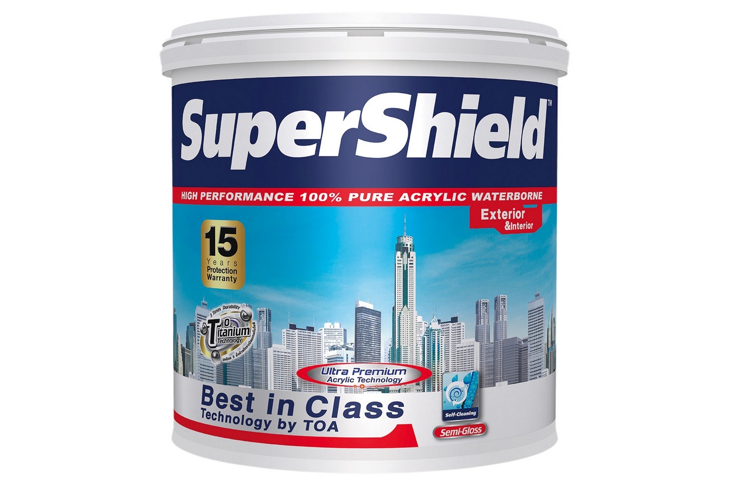 TOA สีน้ำภายนอก ชนิดเนียน เบสA SUPER SHIELD (2.5กล)