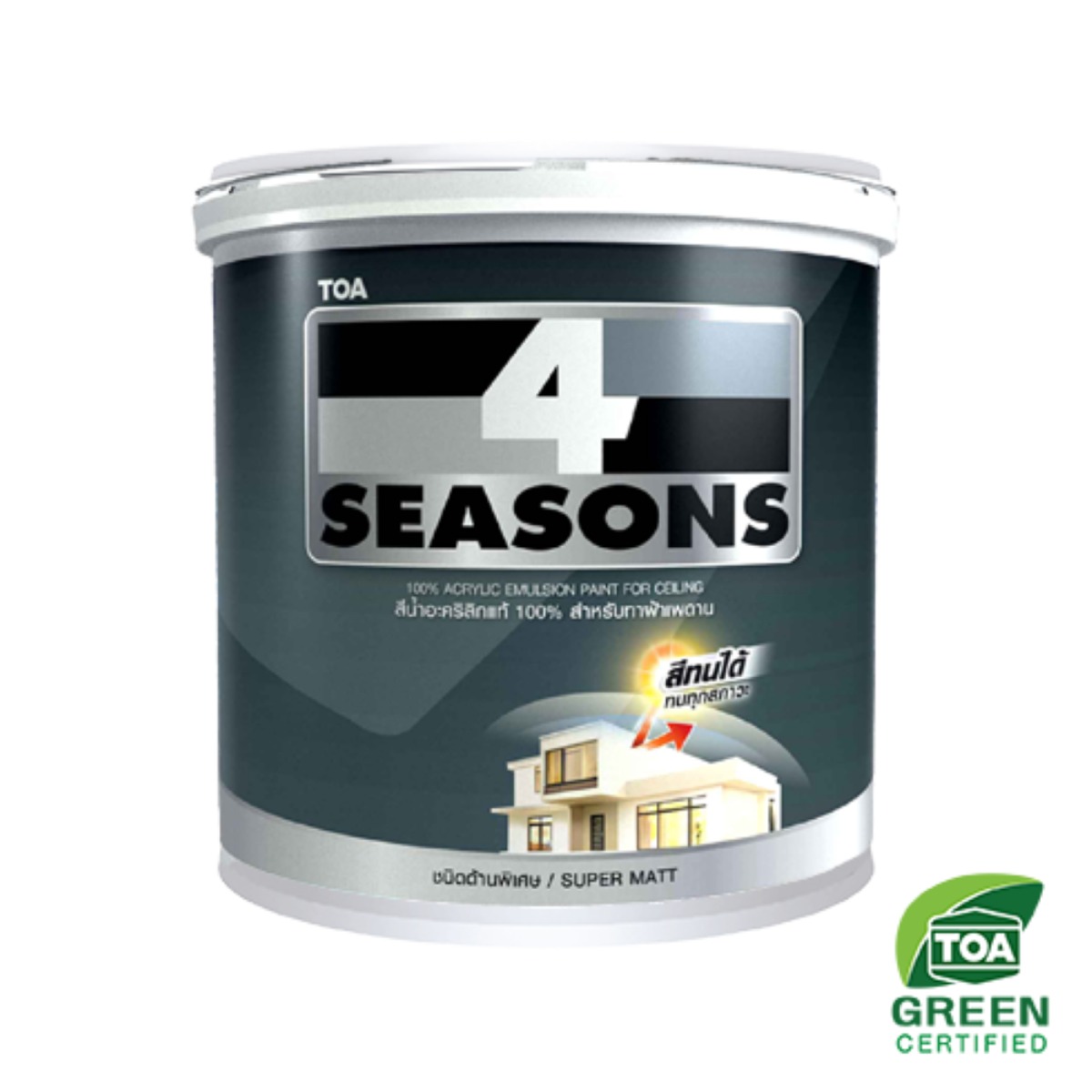 TOA สีน้ำ ทาฝ้าเพดาน #A7000 4 SEASONS สีขาว (กล)
