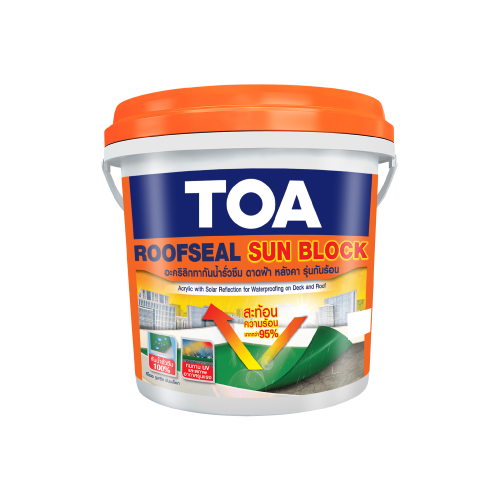 TOA สีกันซึมทาดาดฟ้า รุ่นกันร้อน สีขาว (ถัง)