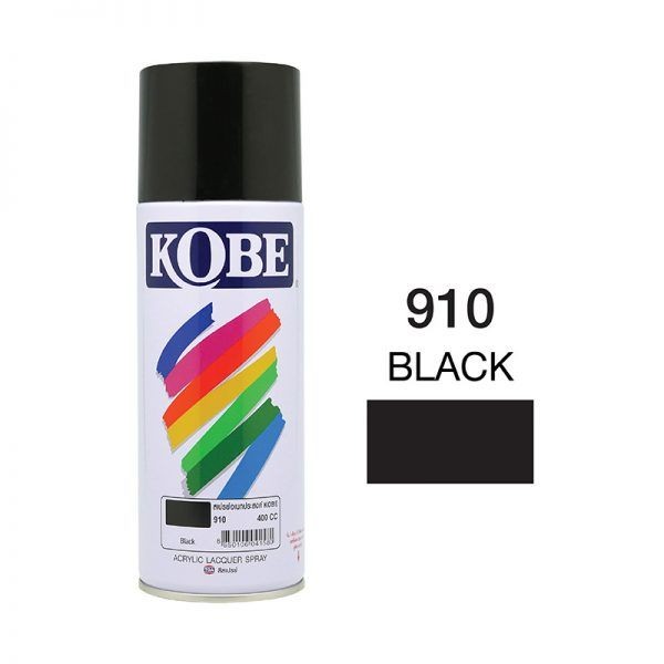 KOBE สีสเปรย์ #910 (ดำเงา) แบรนด์ KOBE - ฮาร์ดแวร์ ราคา 49 บาท