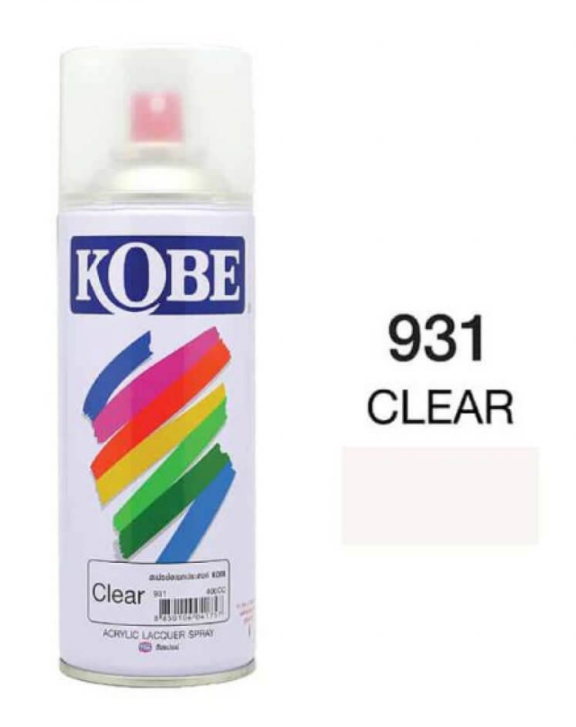 KOBE สีสเปรย์ #931 (เคลียร์) แล็คเกอร์ใส แบรนด์ KOBE - ฮาร์ดแวร์ ราคา 49 บาท