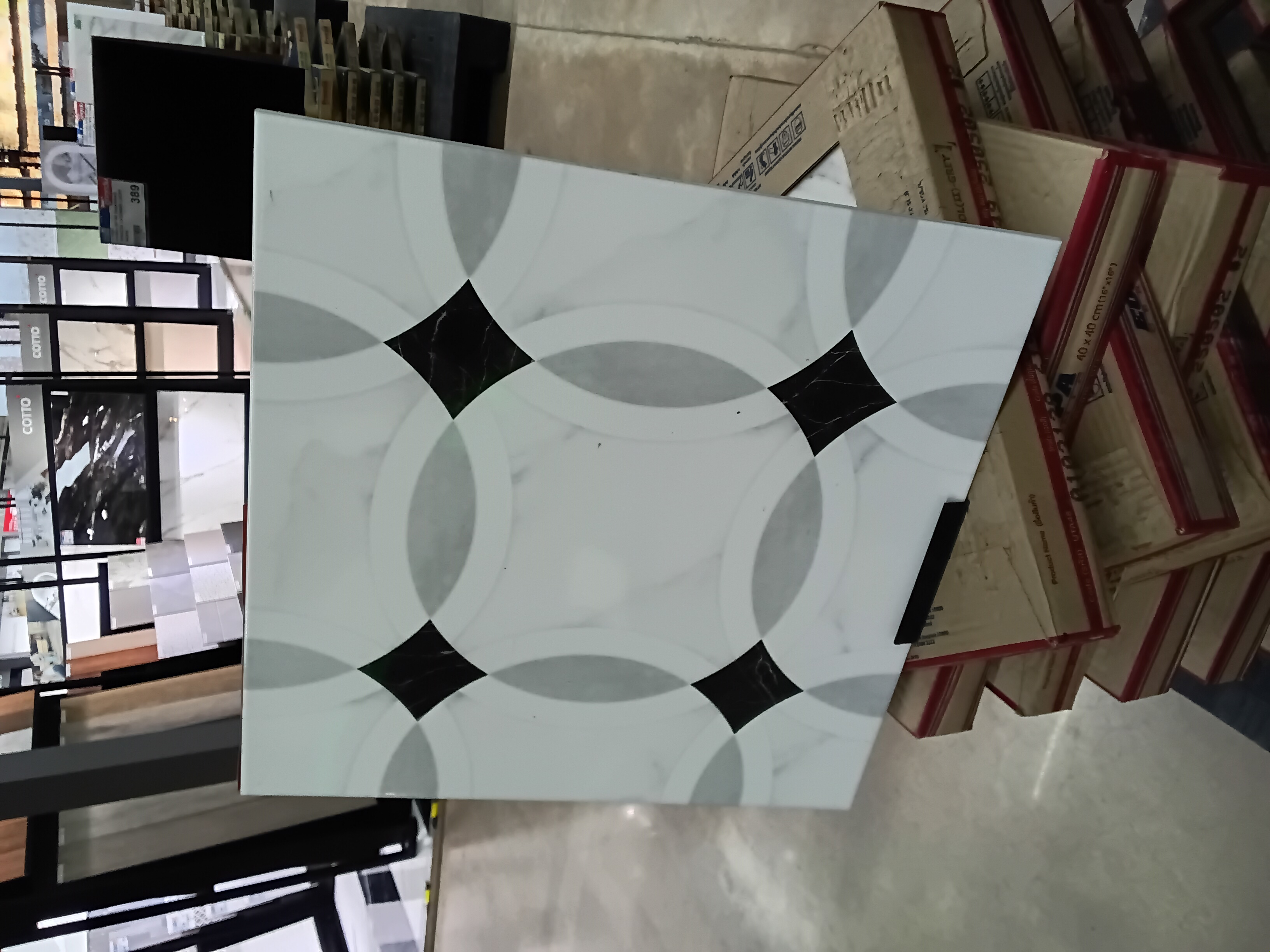 ไชโย กระเบื้อง 40*40 ไชยวายุ-ดำ (A)  Glossy (6ผ/1 ตร.ม/กล่อง) - ภาพที่ 2