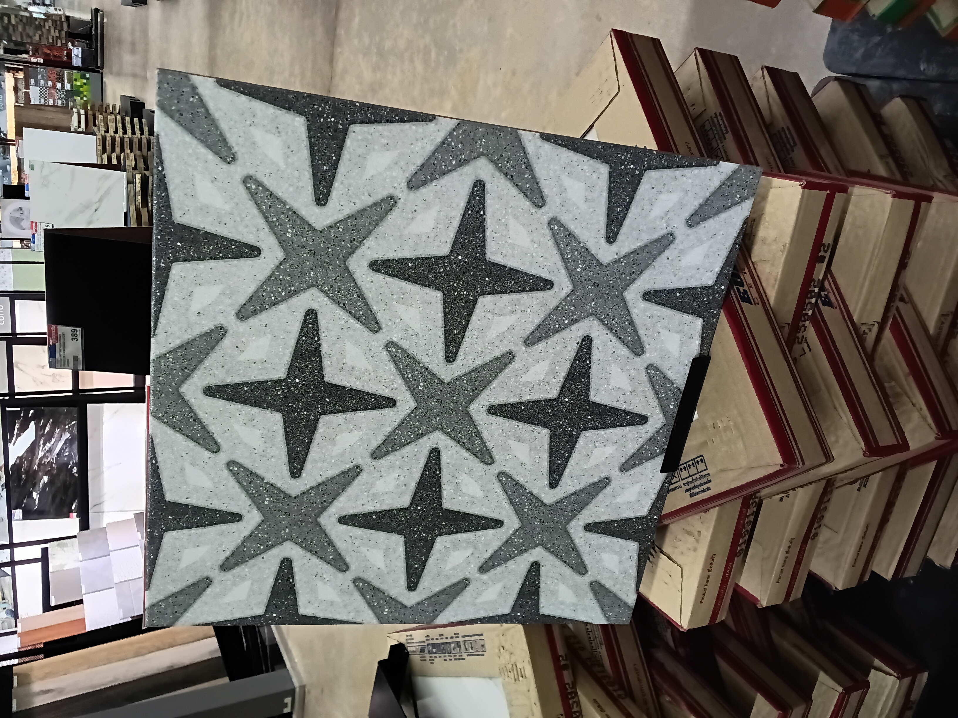 ไชโย กระเบื้อง 40*40 ไชยเข็มทิศ-เทา  (A)  Glossy (6ผ/1 ตร.ม/กล่อง) - ภาพที่ 2