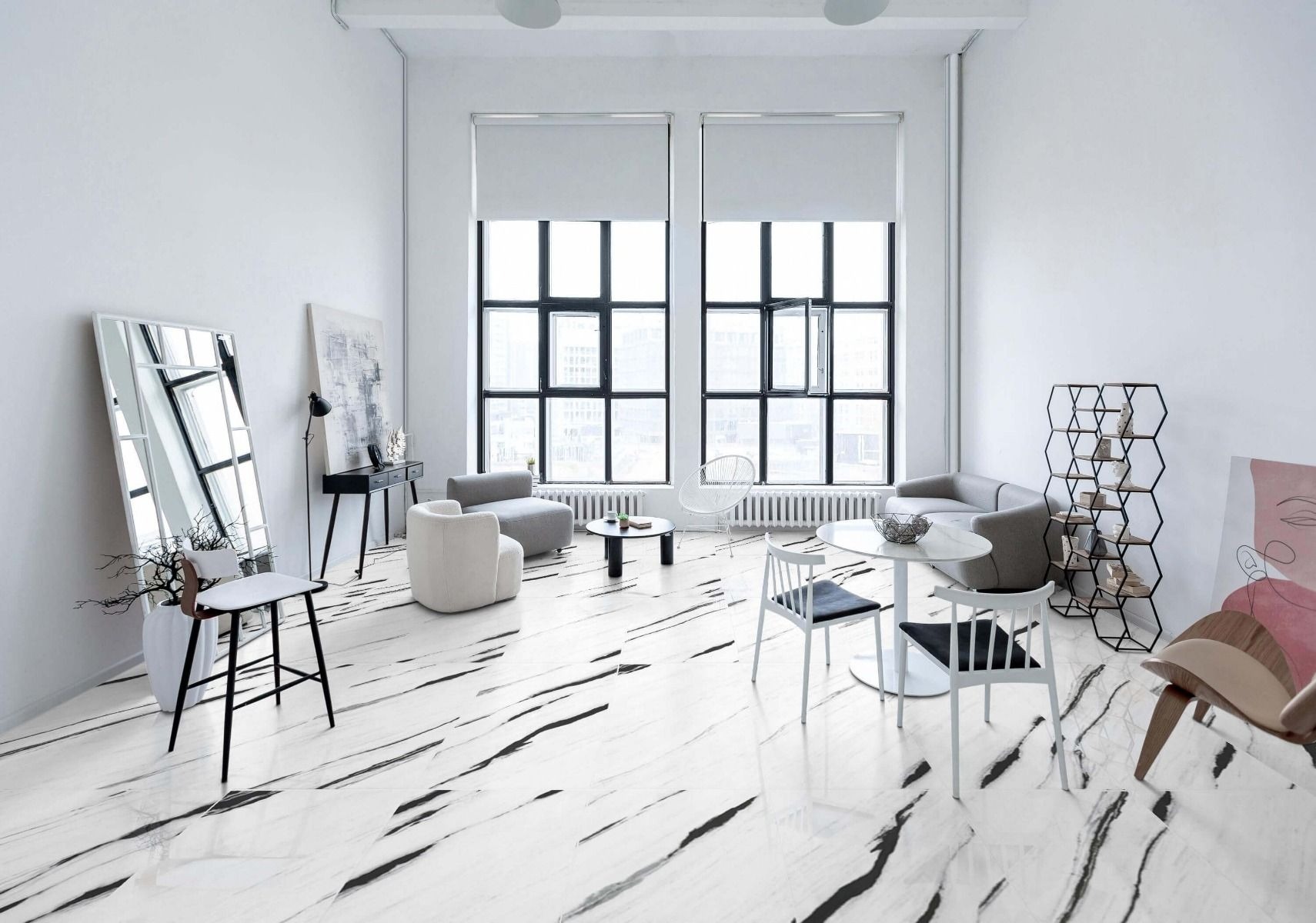 COTTOกระเบื้องปูพื้นGP 60X120 แพนด้า มาร์เบิ้ล (ION) POL R/TPM - ภาพที่ 2