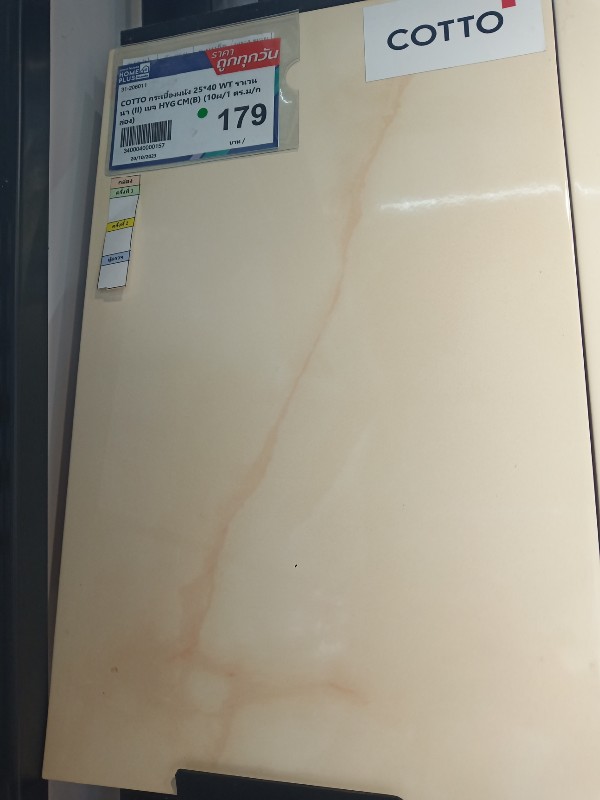 COTTO กระเบื้องผนัง 25*40 WT ราเวนนา (II) เบจ HYG CM(B) (10ผ/1 ตร.ม/กล่อง) แบรนด์ SCG Ceramic - ตกแต่ง ราคา 179 บาท