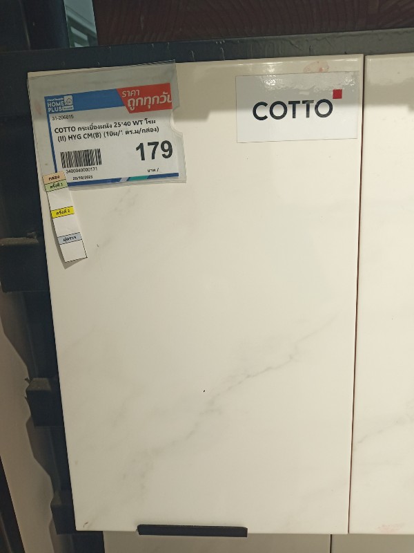 COTTO กระเบื้องผนัง 25*40 WT โรม (II) HYG CM(B) (10ผ/1 ตร.ม/กล่อง) แบรนด์ SCG Ceramic - ตกแต่ง ราคา 179 บาท